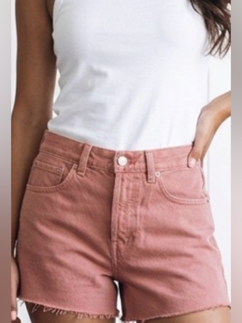 Madewell Rosewood Pink High rise relaxed leg (The Brynn Short)